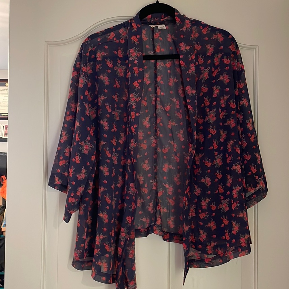 Open front blouse